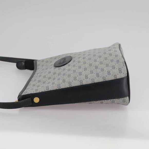 GUCCI Micro GG Supreme Shoulder Bag PVC Navy Gold 007 89 1095 Auth th5584 - Picture 3 of 16